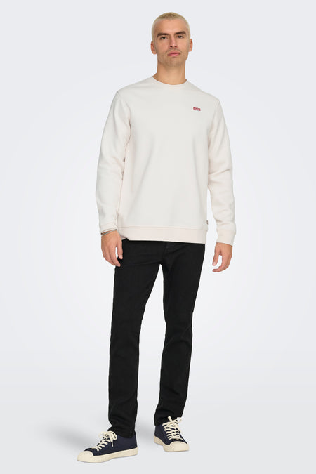 Sweater met ronde hals Wit - ONLY & SONS®