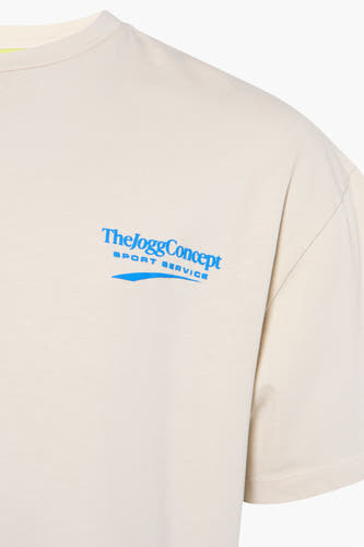 T-shirt (korte mouwen) Ecru - THEJOGGCONCEPT