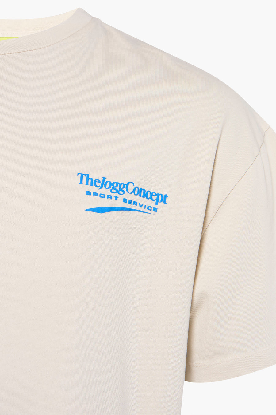 T-shirt (korte mouwen) Ecru - THEJOGGCONCEPT