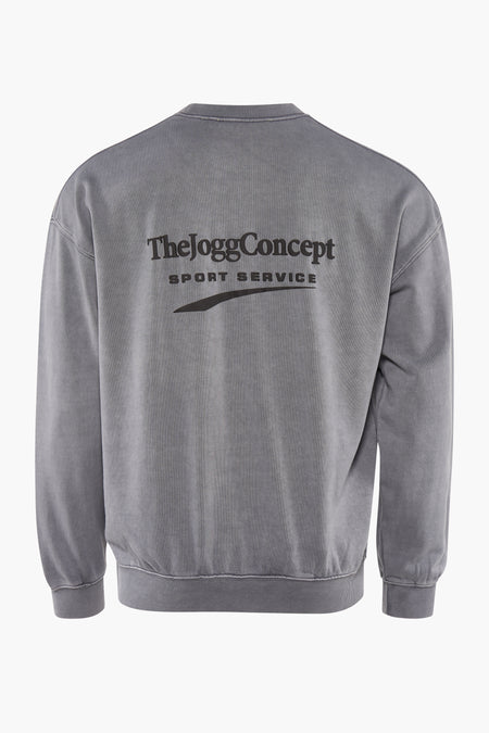 Sweater met ronde hals Grijs - THEJOGGCONCEPT