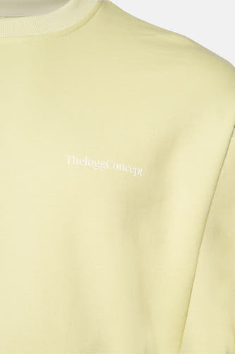 Sweater met ronde hals Geel - THEJOGGCONCEPT