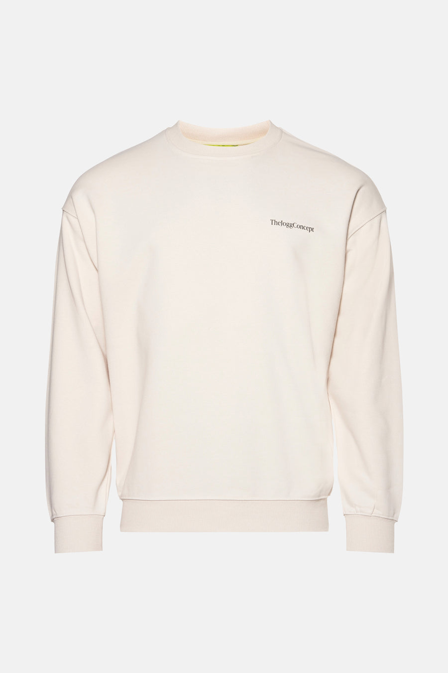 Sweater met ronde hals Ecru - THEJOGGCONCEPT