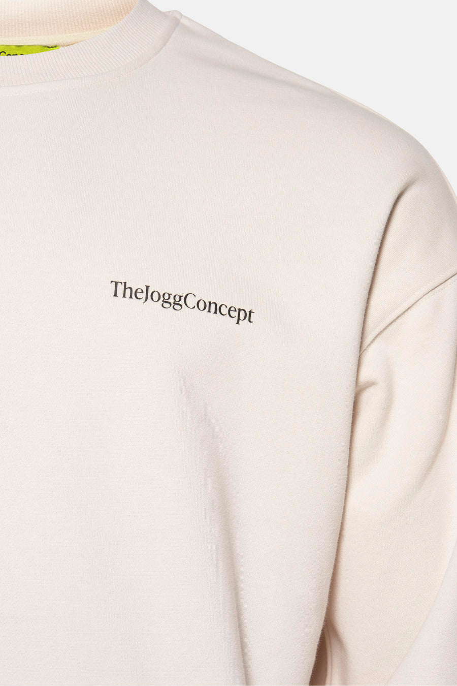 Sweater met ronde hals Ecru - THEJOGGCONCEPT