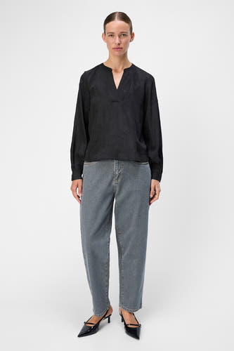 Blouse (lange mouwen) Zwart - OBJECT