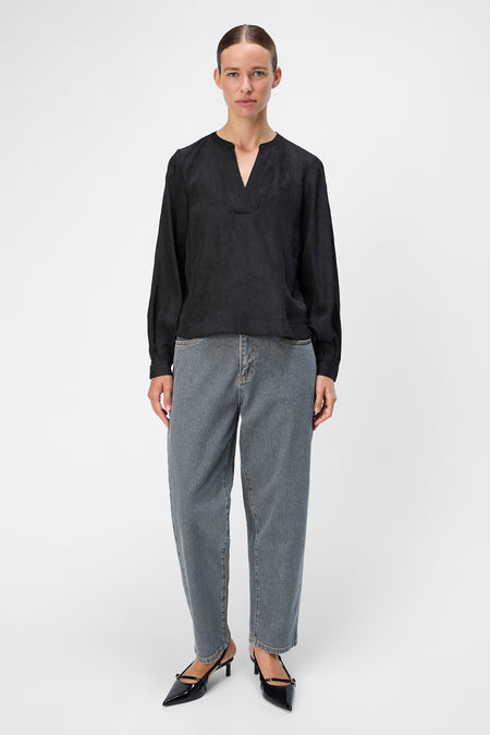 Blouse (lange mouwen) Zwart - OBJECT