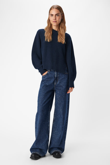Trui met ronde hals Blauw - OBJECT
