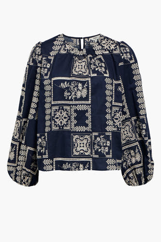 Blouse (lange mouwen) Blauw - OBJECT