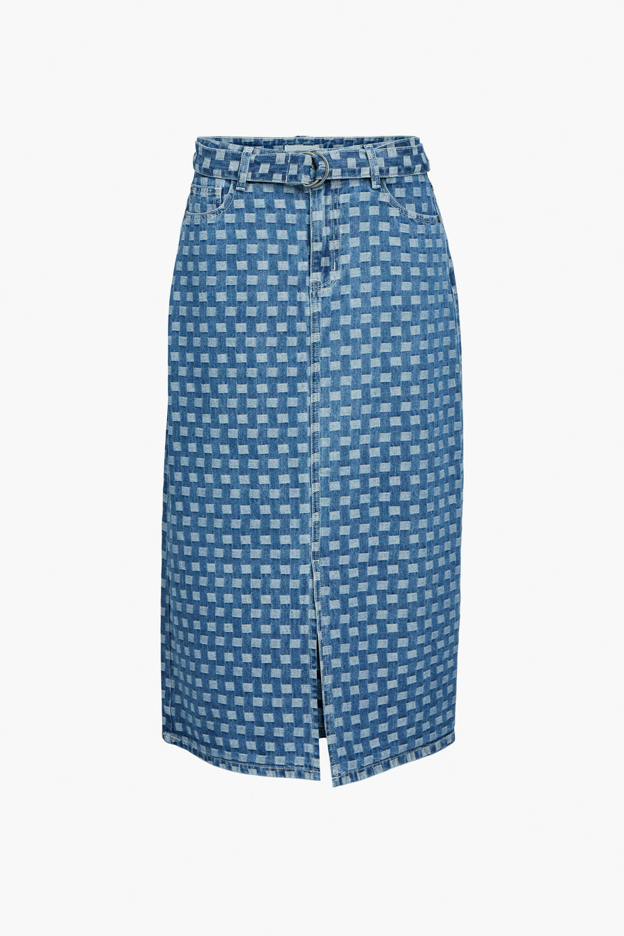 Rok 3/4 Mid blue denim - OBJECT