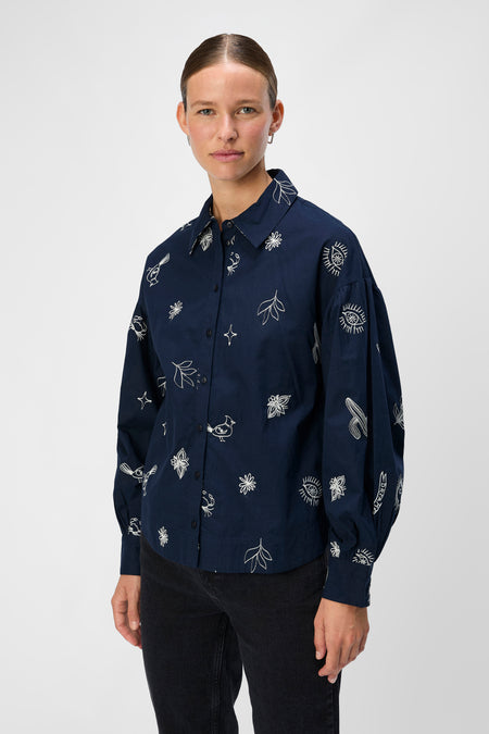 Hemd (lange mouwen) Blauw - OBJECT