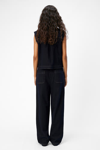 Jeans wide Dark blue denim - OBJECT