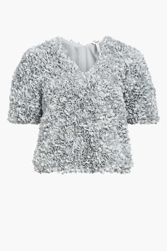 Blouse (korte mouwen) Grijs - OBJECT