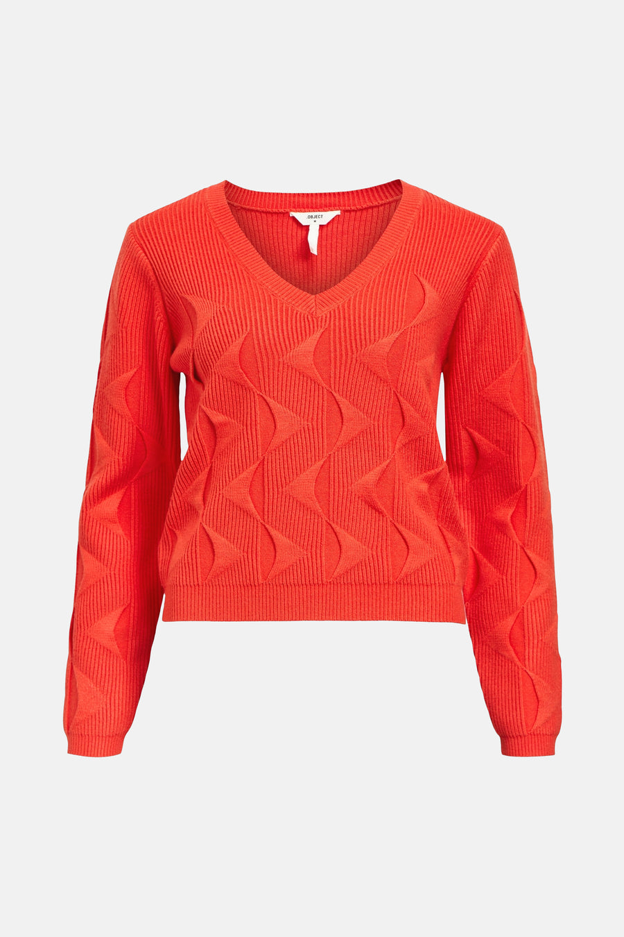 Trui met V-hals Rood - OBJECT