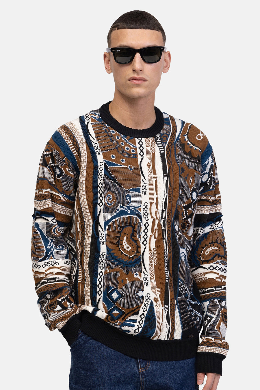 Trui met ronde hals Bruin - REDEFINED REBEL