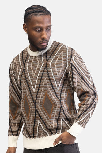 Trui met ronde hals Beige - REDEFINED REBEL
