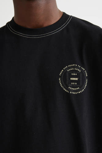 T-shirt (korte mouwen) Zwart - WOODBIRD