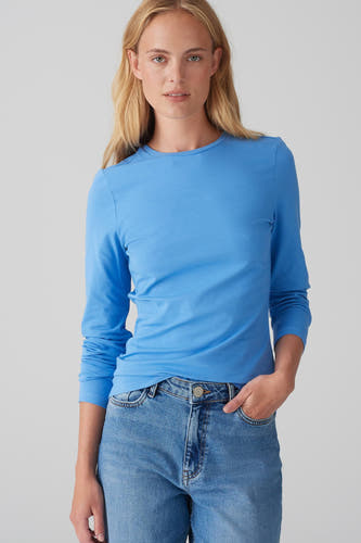 T-shirt (lange mouwen) Blauw - OPUS