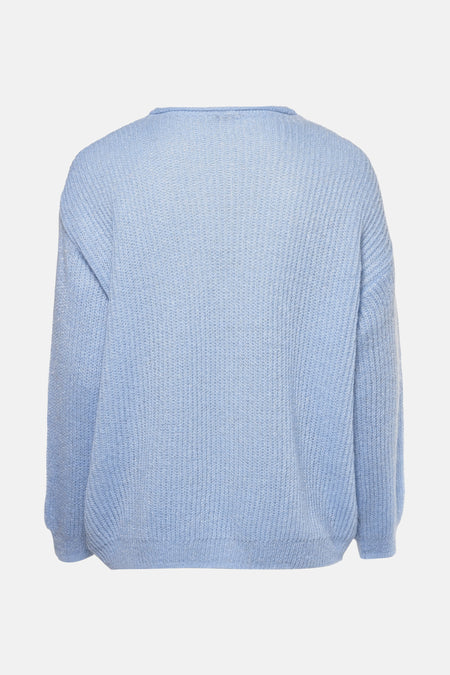 Trui met ronde hals Blauw - Terra di Siena