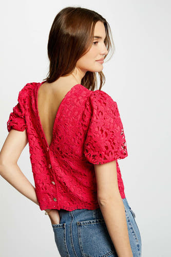 Blouse (korte mouwen) Roze - Morgan De Toi