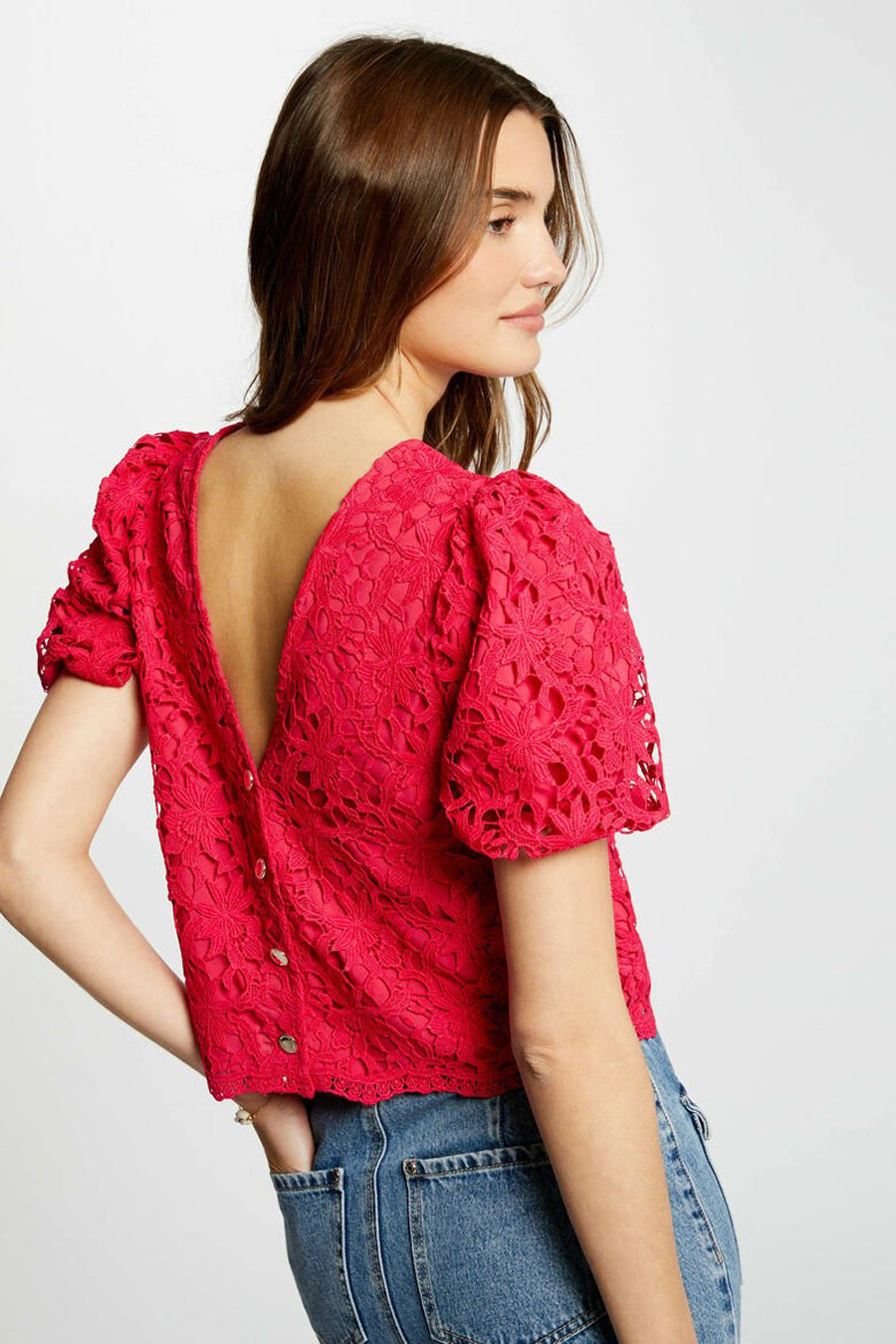 Blouse (korte mouwen) Roze - Morgan De Toi