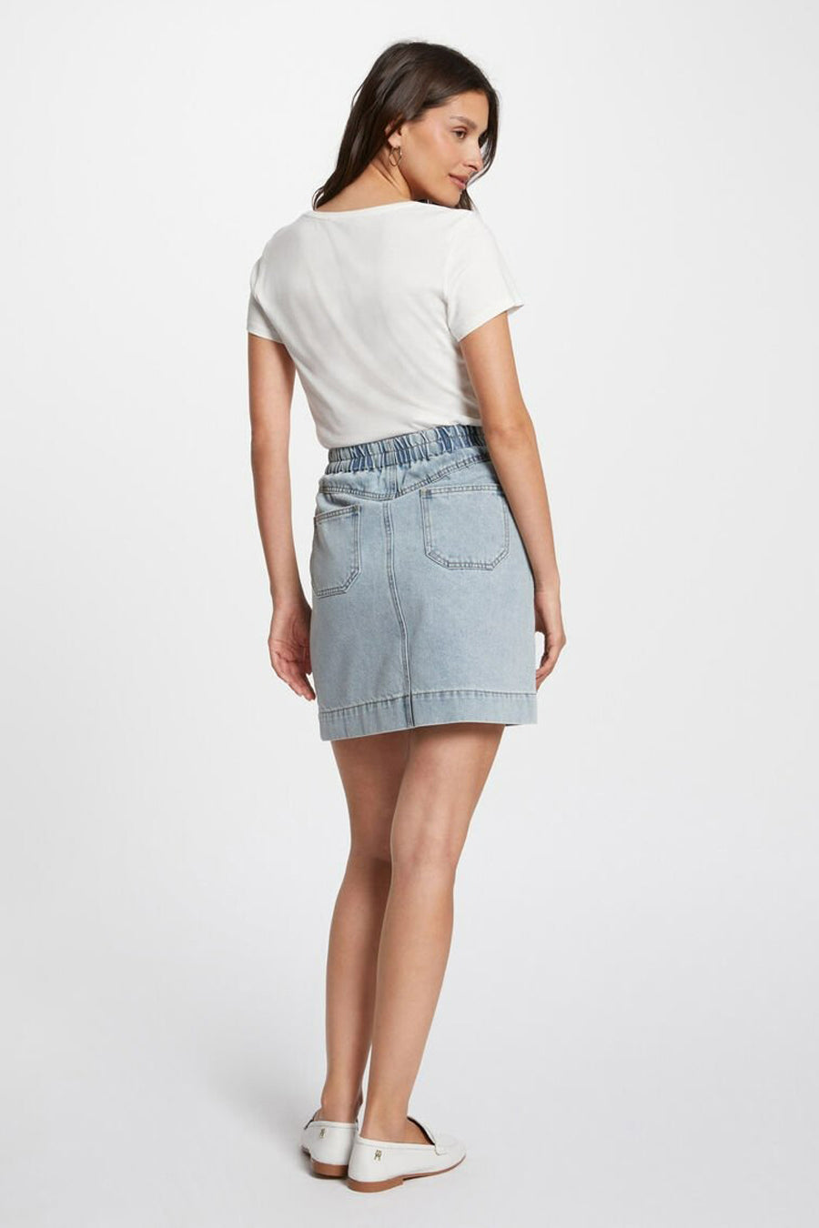 Rok (kort) Light blue denim - Morgan De Toi