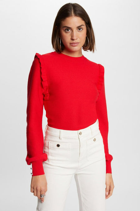 Trui met ronde hals Rood - Morgan De Toi