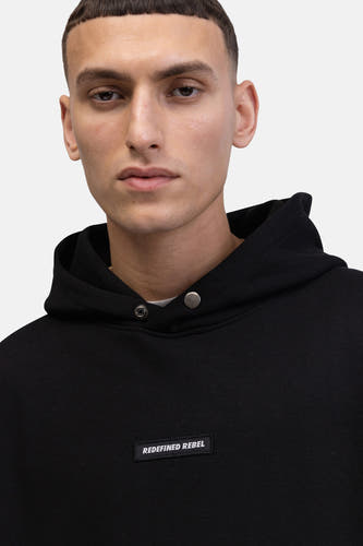 Sweater met kap Zwart - REDEFINED REBEL