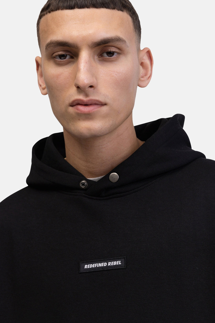 Sweater met kap Zwart - REDEFINED REBEL