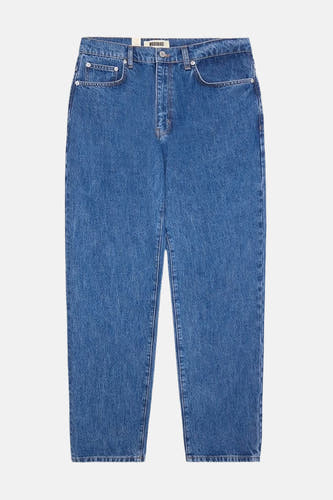 Jeans wide mid blue denim - WOODBIRD