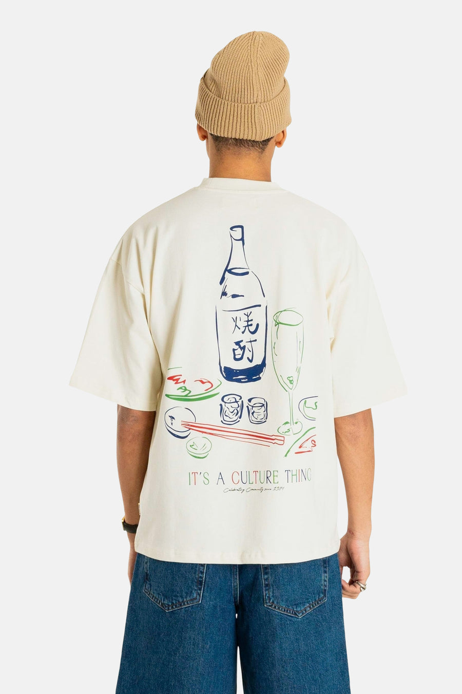 T-shirt (korte mouwen) Ecru - WOODBIRD