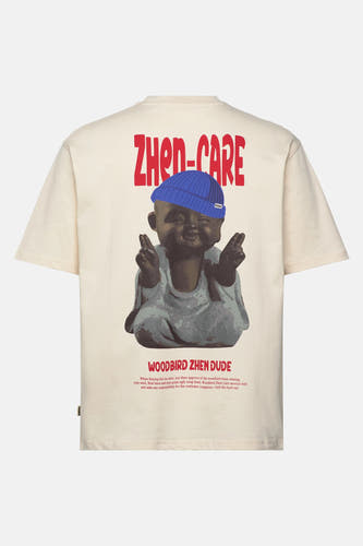 T-shirt (korte mouwen) Ecru - WOODBIRD