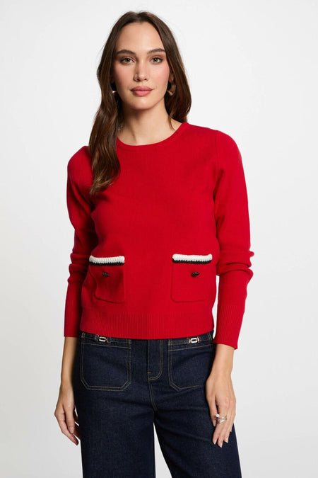 Trui met ronde hals Rood - Morgan De Toi