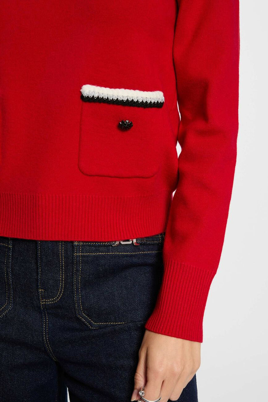 Trui met ronde hals Rood - Morgan De Toi