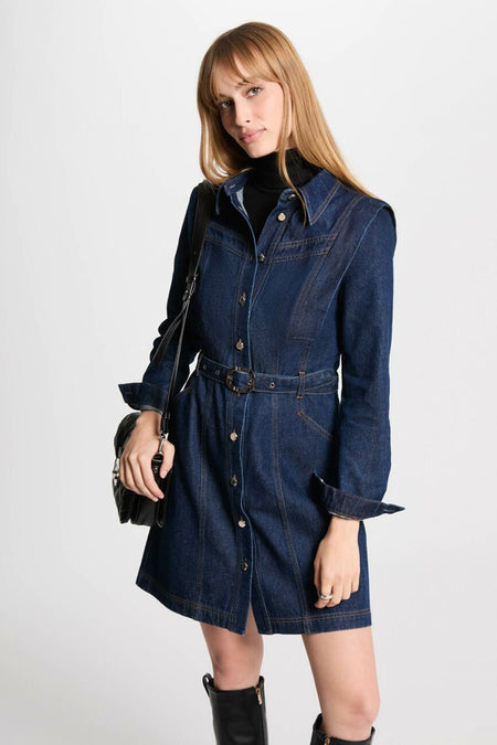 Kleedjes (lange mouwen) Mid blue denim - Morgan De Toi