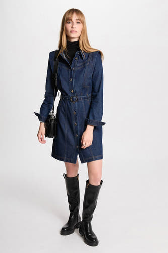 Kleedjes (lange mouwen) Mid blue denim - Morgan De Toi