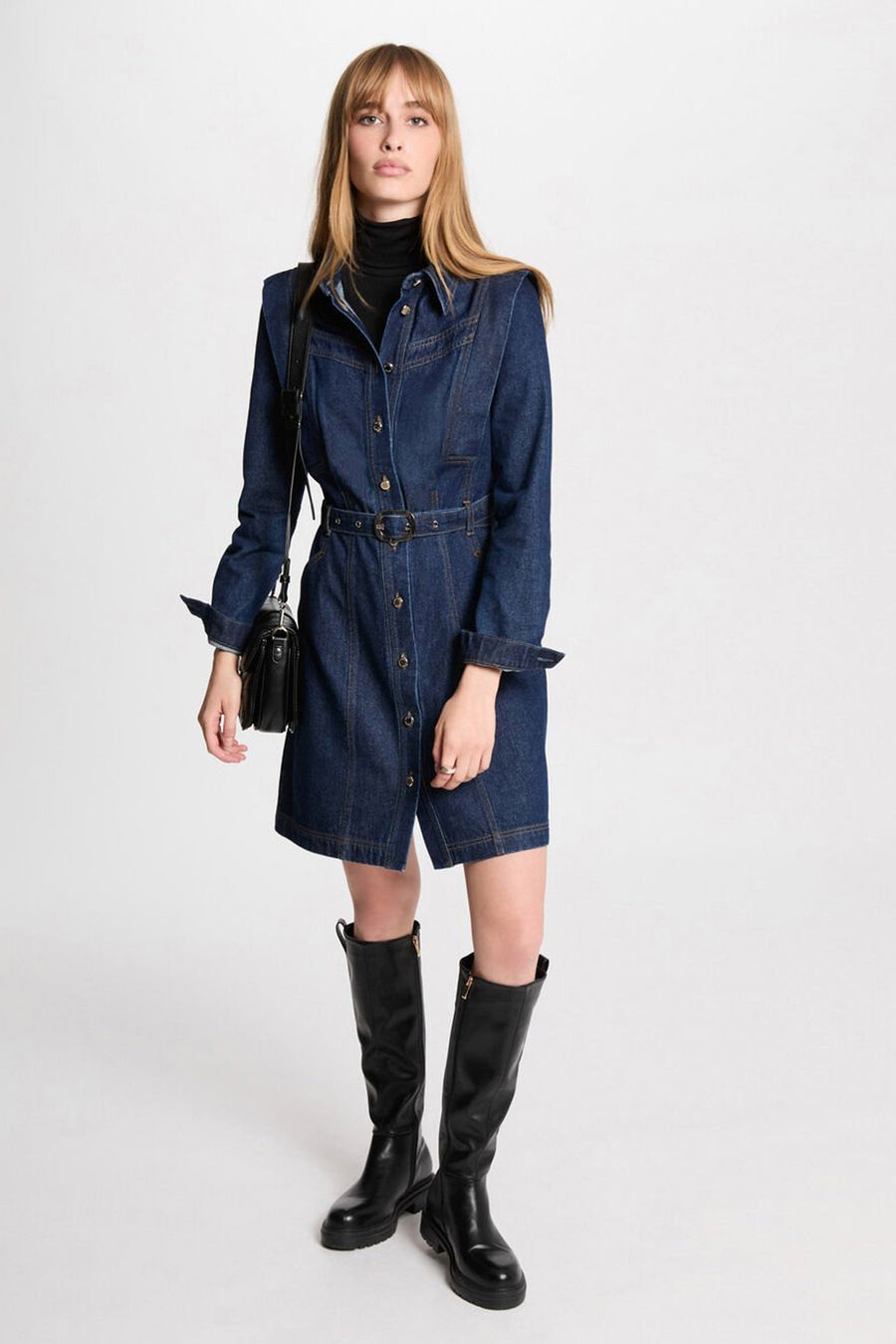 Kleedjes (lange mouwen) Mid blue denim - Morgan De Toi