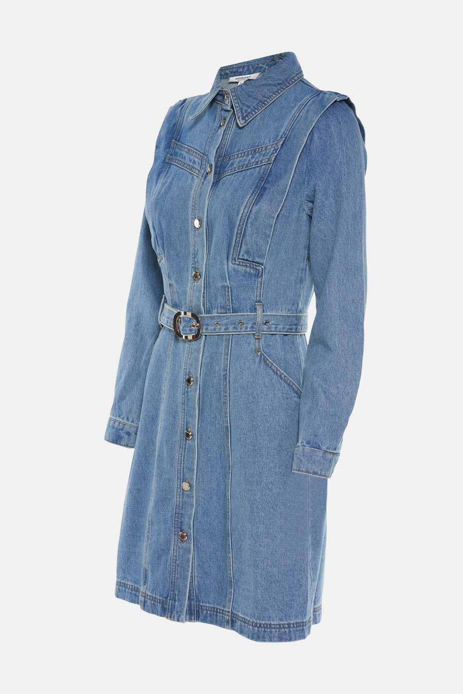 Kleedjes (lange mouwen) Mid blue denim - Morgan De Toi