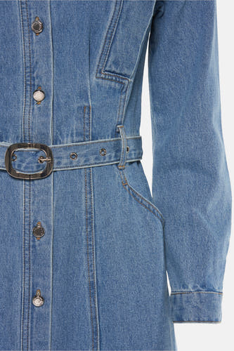 Kleedjes (lange mouwen) Mid blue denim - Morgan De Toi
