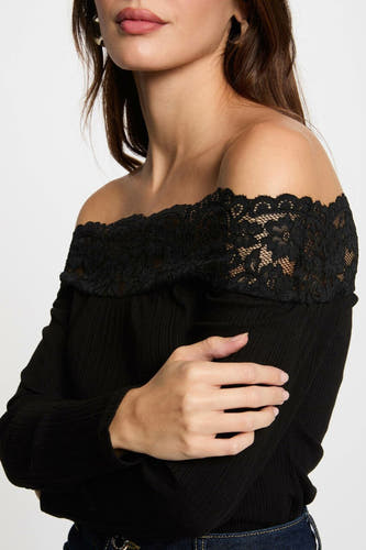 Top (lange mouwen) Zwart - Morgan De Toi