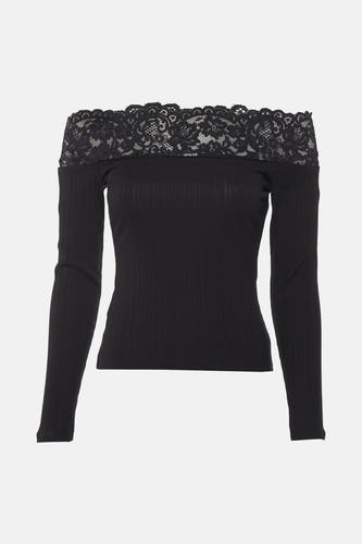 Top (lange mouwen) Zwart - Morgan De Toi