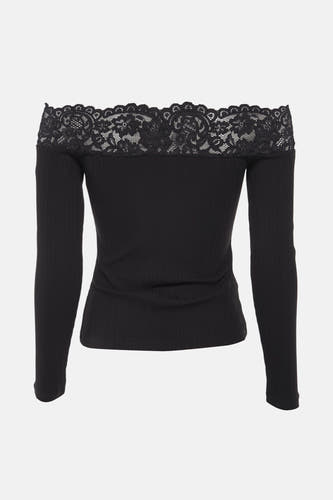 Top (lange mouwen) Zwart - Morgan De Toi