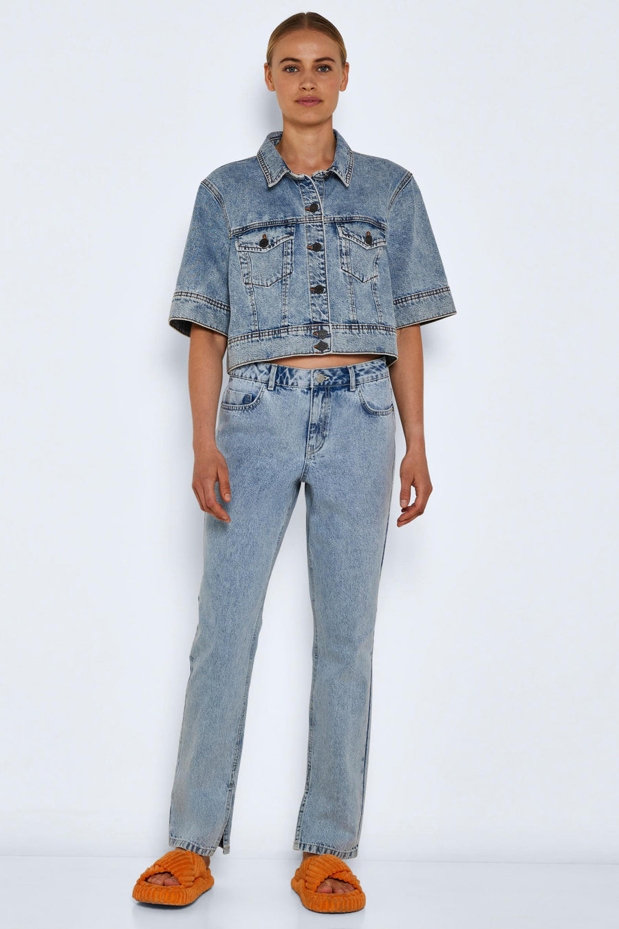 Jeans straight Light blue denim - NOISY MAY