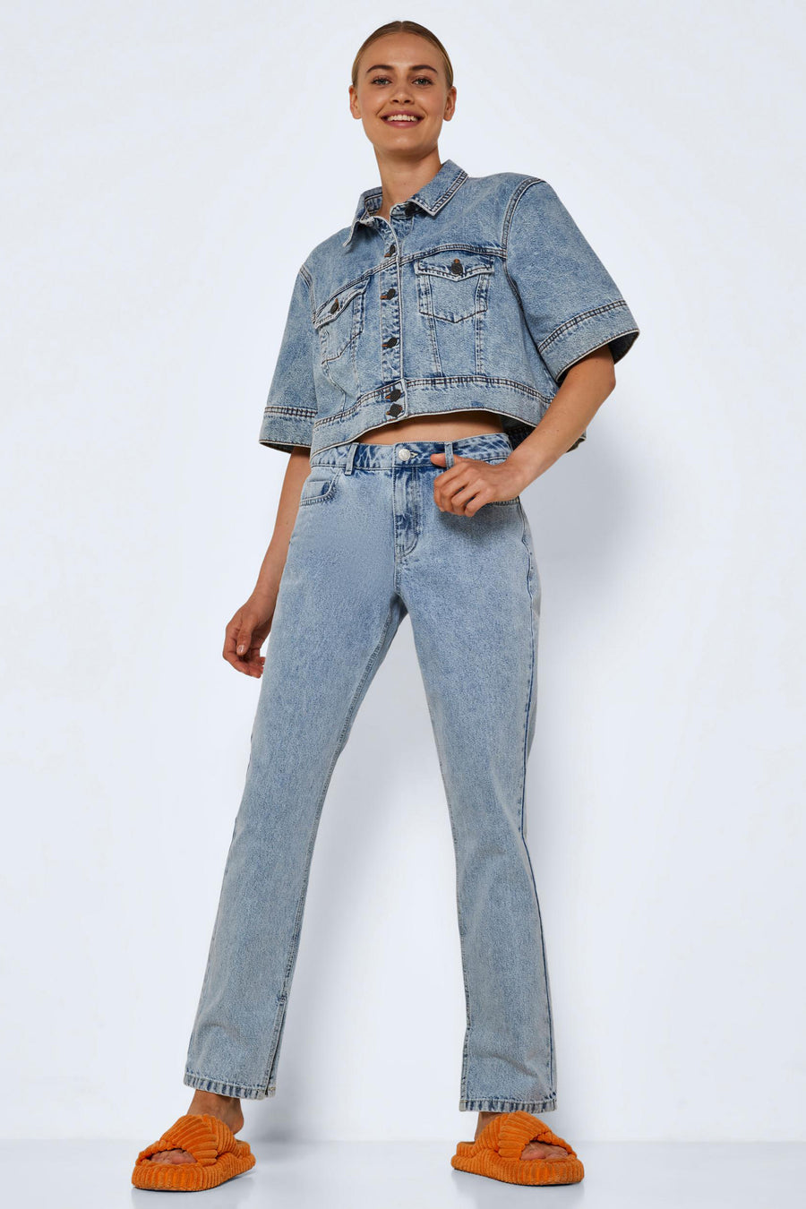 Jeans straight Light blue denim - NOISY MAY