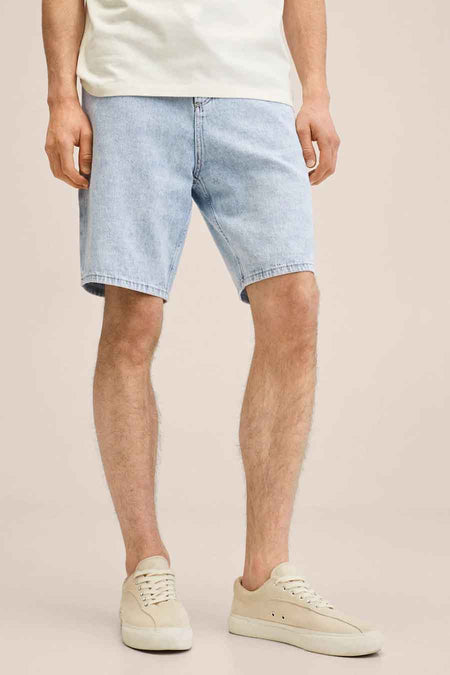 Short Mid blue denim - Mango
