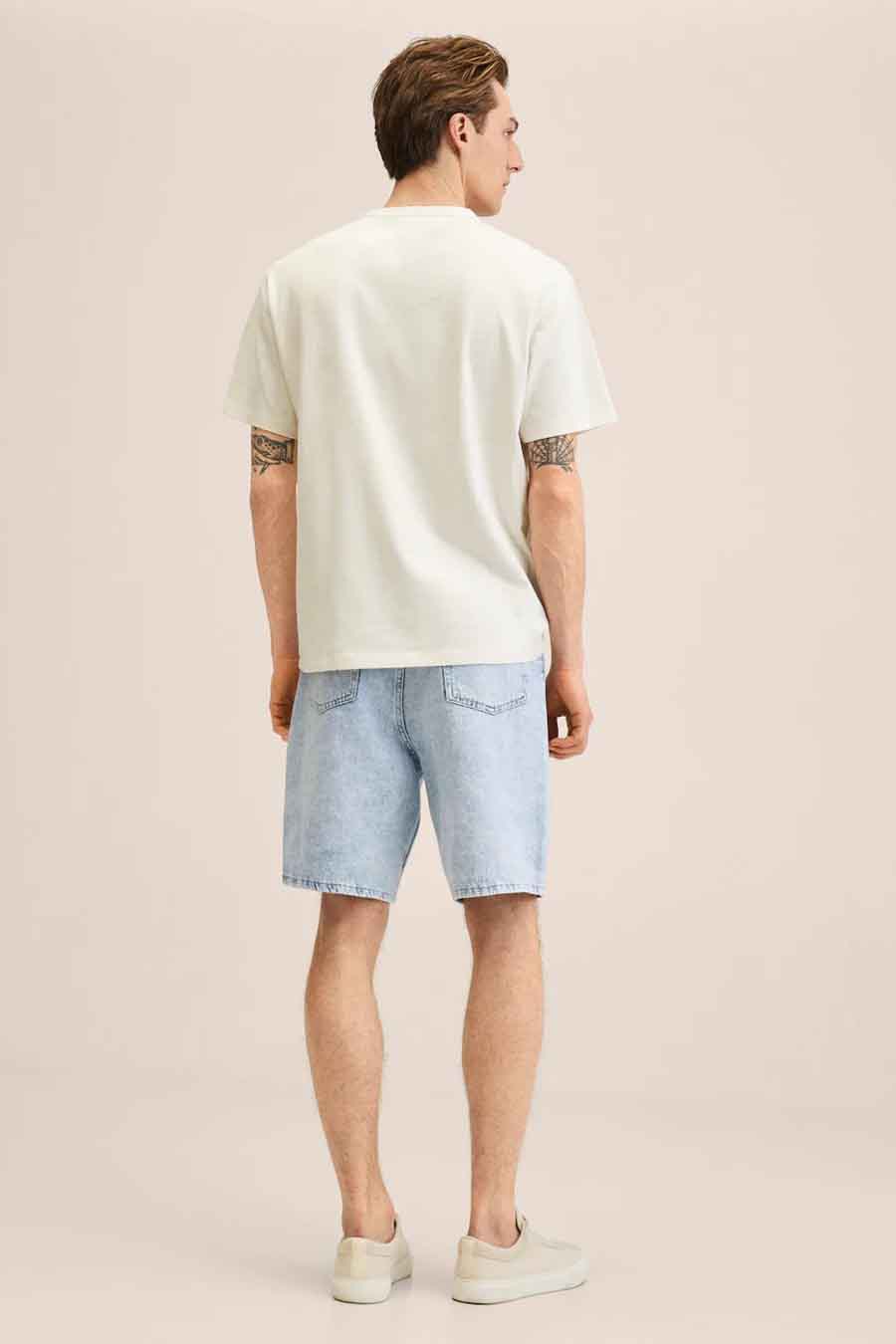 Short Mid blue denim - Mango