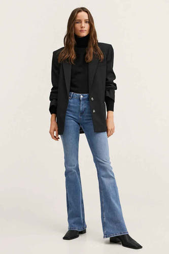 Jeans flared Mid blue denim - Mango