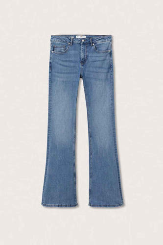 Jeans flared Mid blue denim - Mango
