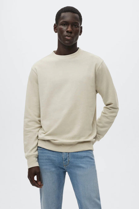 Sweater met ronde hals Beige - Mango
