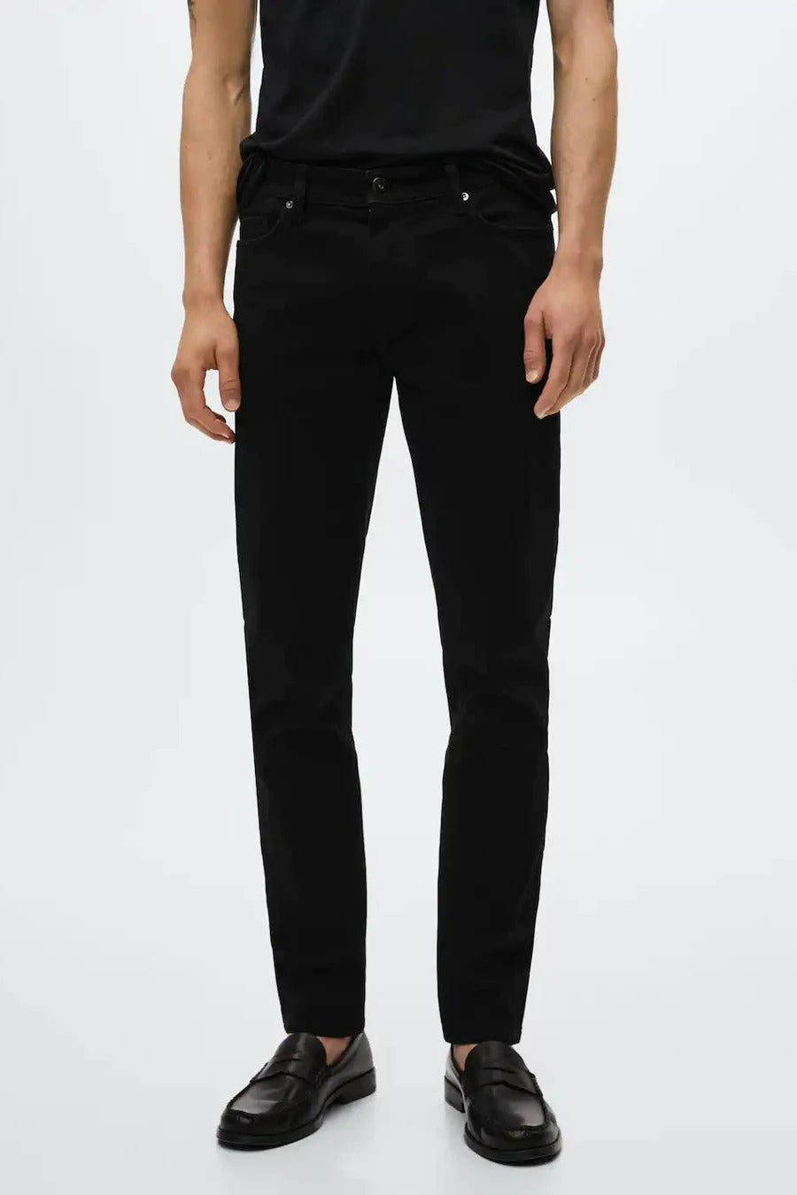 Jeans slim Black denim - Mango