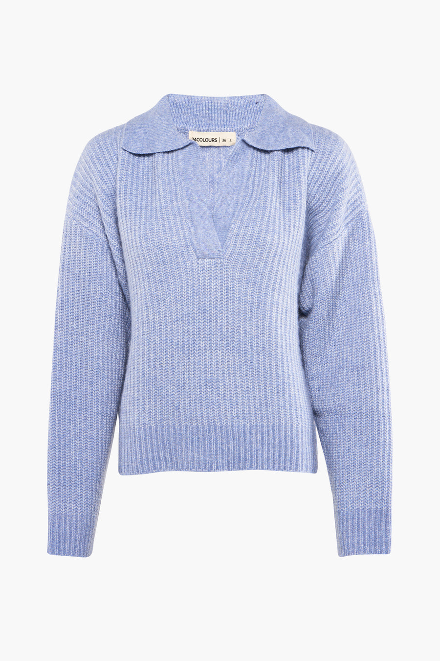 Trui met V-hals Blauw - 24 colours GmbH