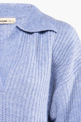 Trui met V-hals Blauw - 24 colours GmbH